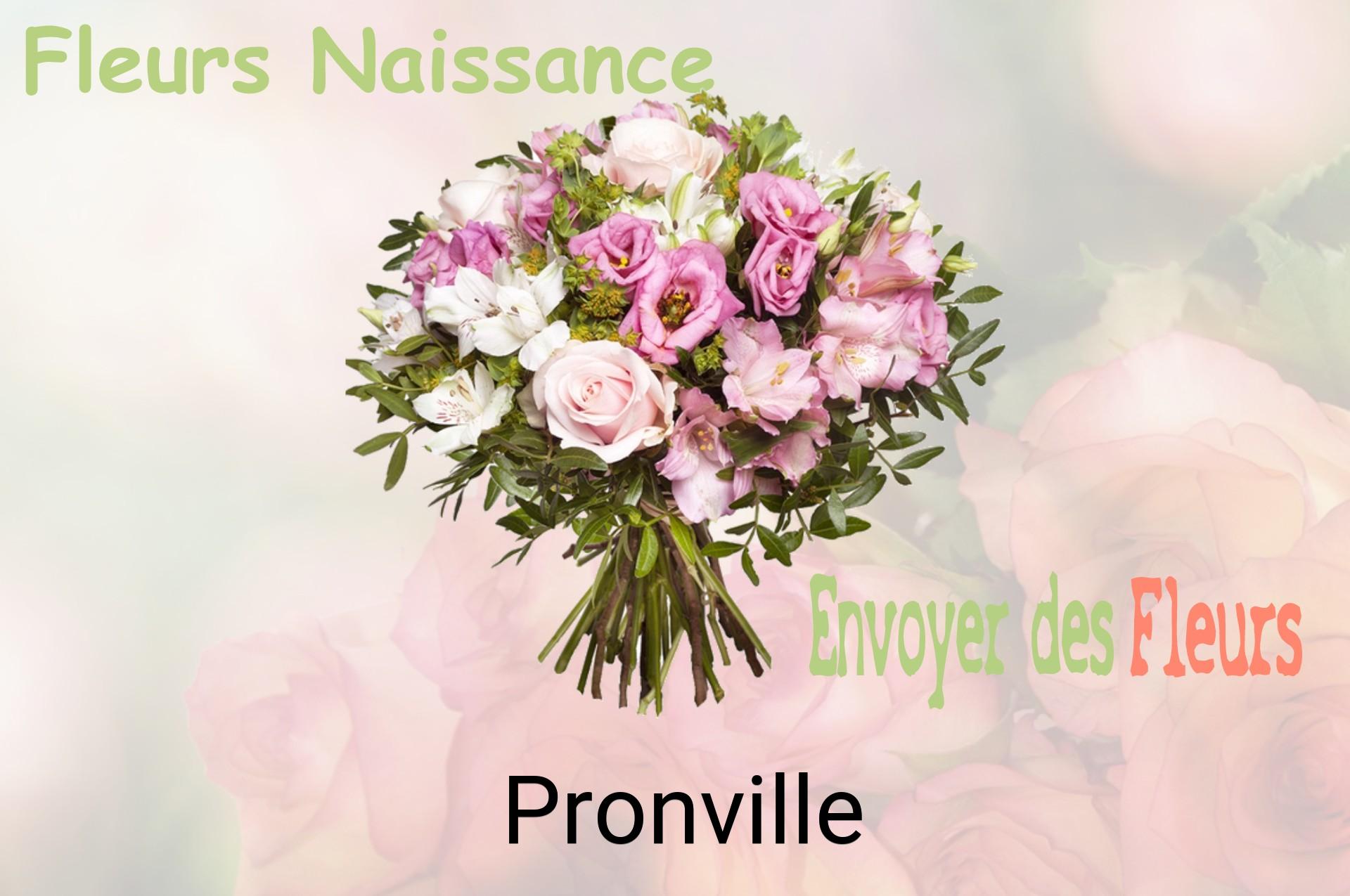 Bouquet de fleurs de naissance livré à Pronville